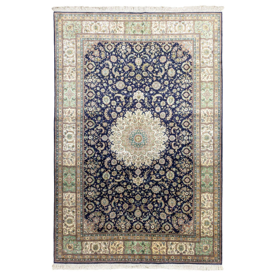 Soho Antiq Sandine Medallion Pattern Silk Rug 184X268 cm - MALLTURK
