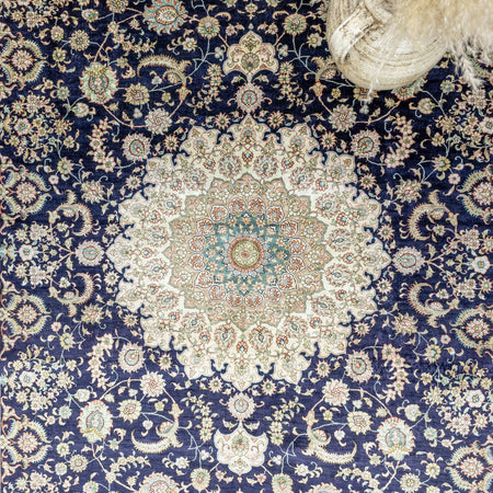 Soho Antiq Sandine Medallion Pattern Silk Rug 184X268 cm - MALLTURK