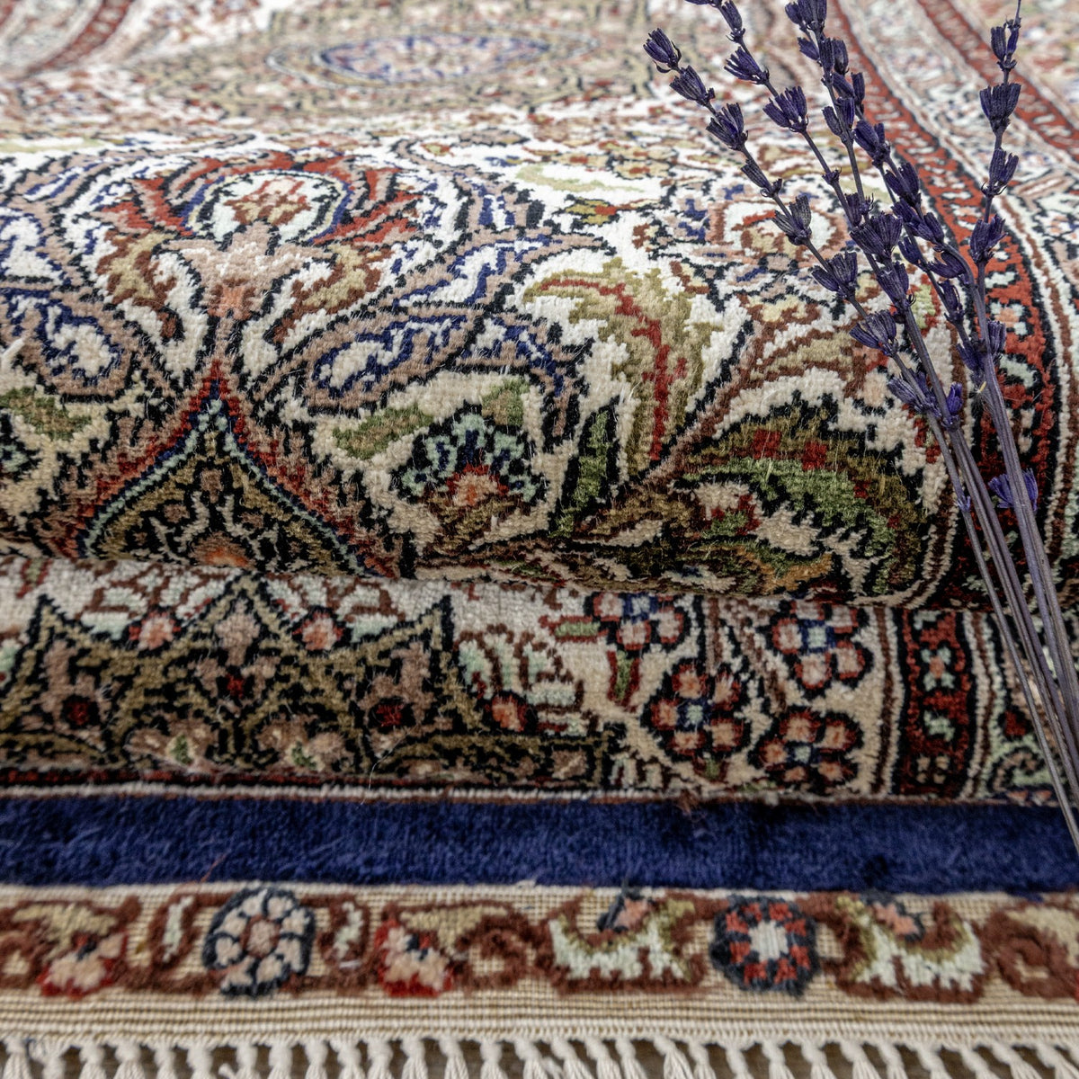 Soho Antiq Varamin Medallion Pattern Silk Rug 305X414 cm - MALLTURK