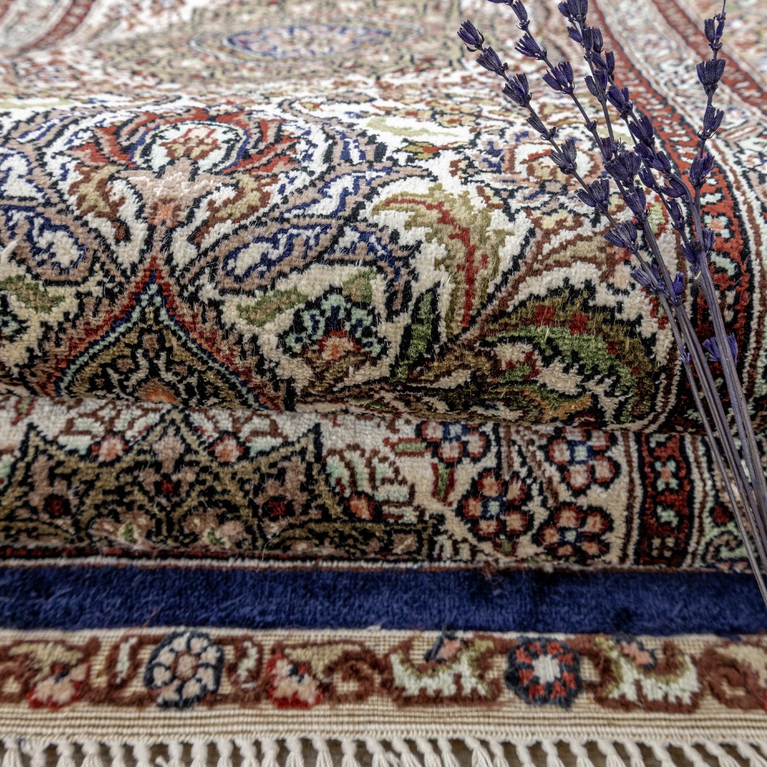 Soho Antiq Varamin Medallion Pattern Silk Rug 305X414 cm - MALLTURK