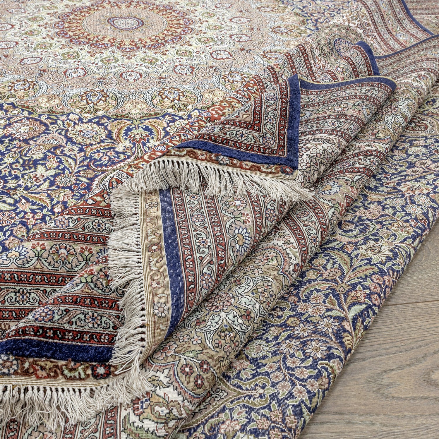 Soho Antiq Varamin Medallion Pattern Silk Rug 305X414 cm - MALLTURK