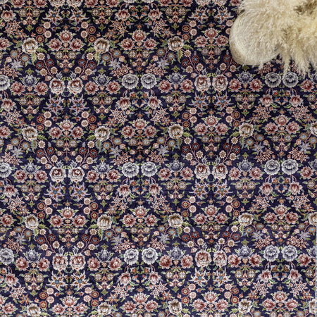 Soho Antiq Sariya Scattered Floral Pattern Silk Rug 277X359 cm - MALLTURK