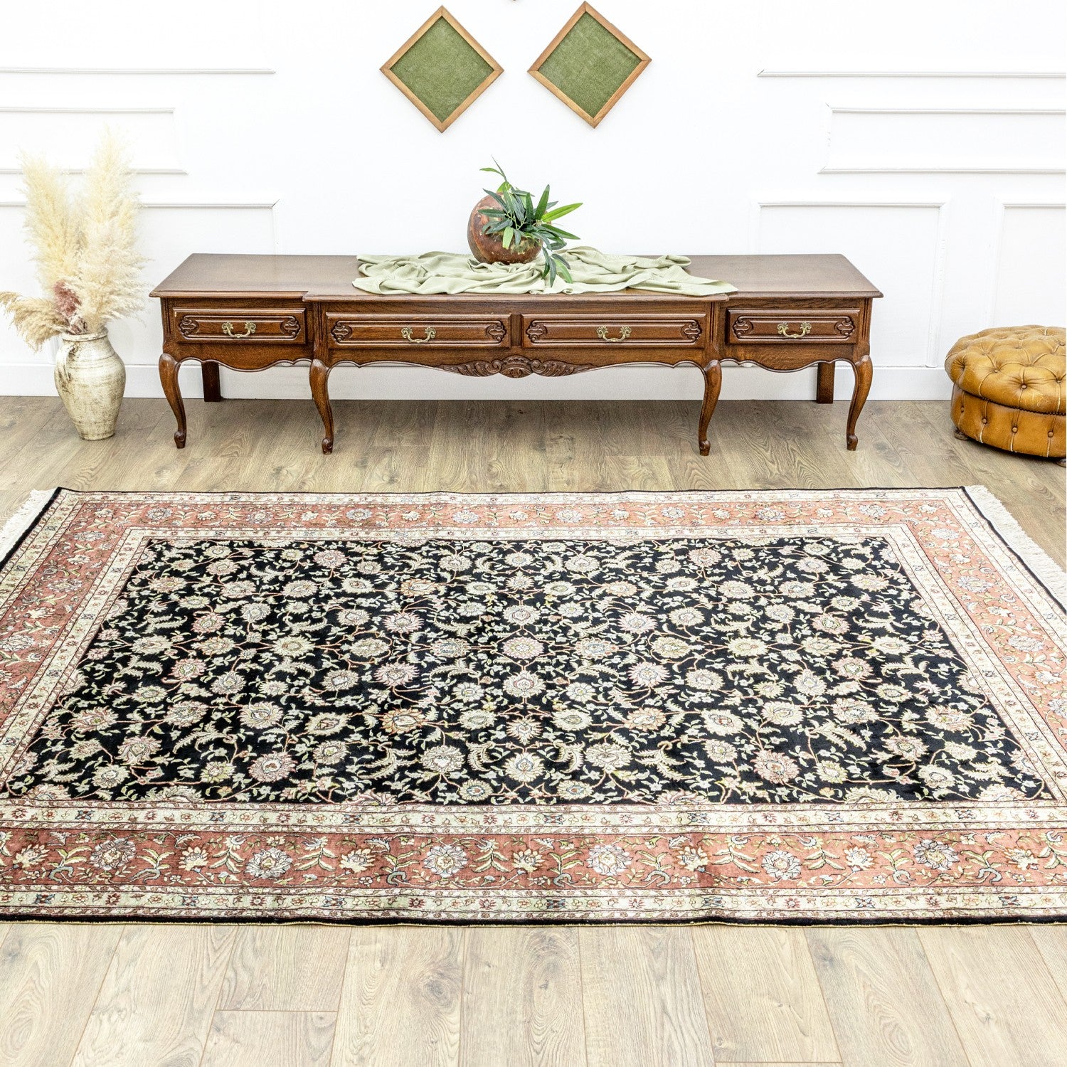 Soho Antiq Dalya Floral Pattern Hand-Woven Rug 182X274 cm - MALLTURK