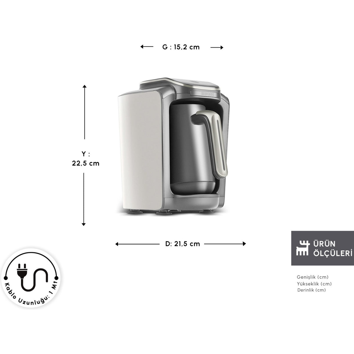Karaca Hatir Neo Automatic Turkish Coffee Maker, Starlight - MALLTURK
