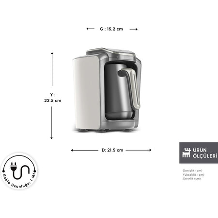 Karaca Hatir Neo Automatic Turkish Coffee Maker, Starlight - MALLTURK