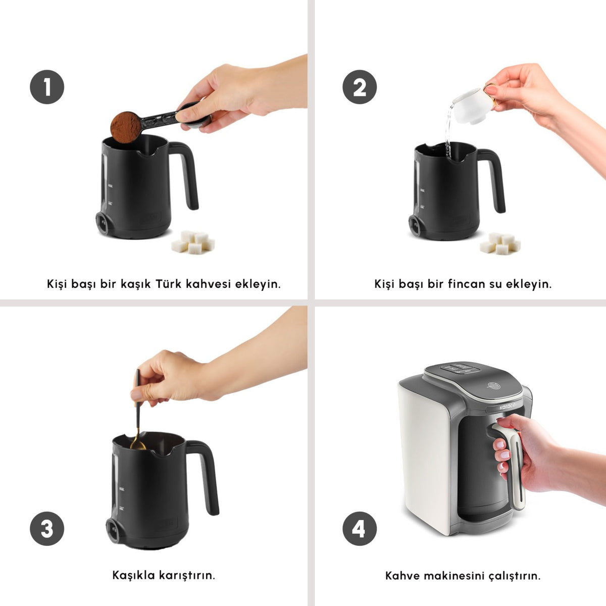 Karaca Hatir Neo Automatic Turkish Coffee Maker, Starlight - MALLTURK