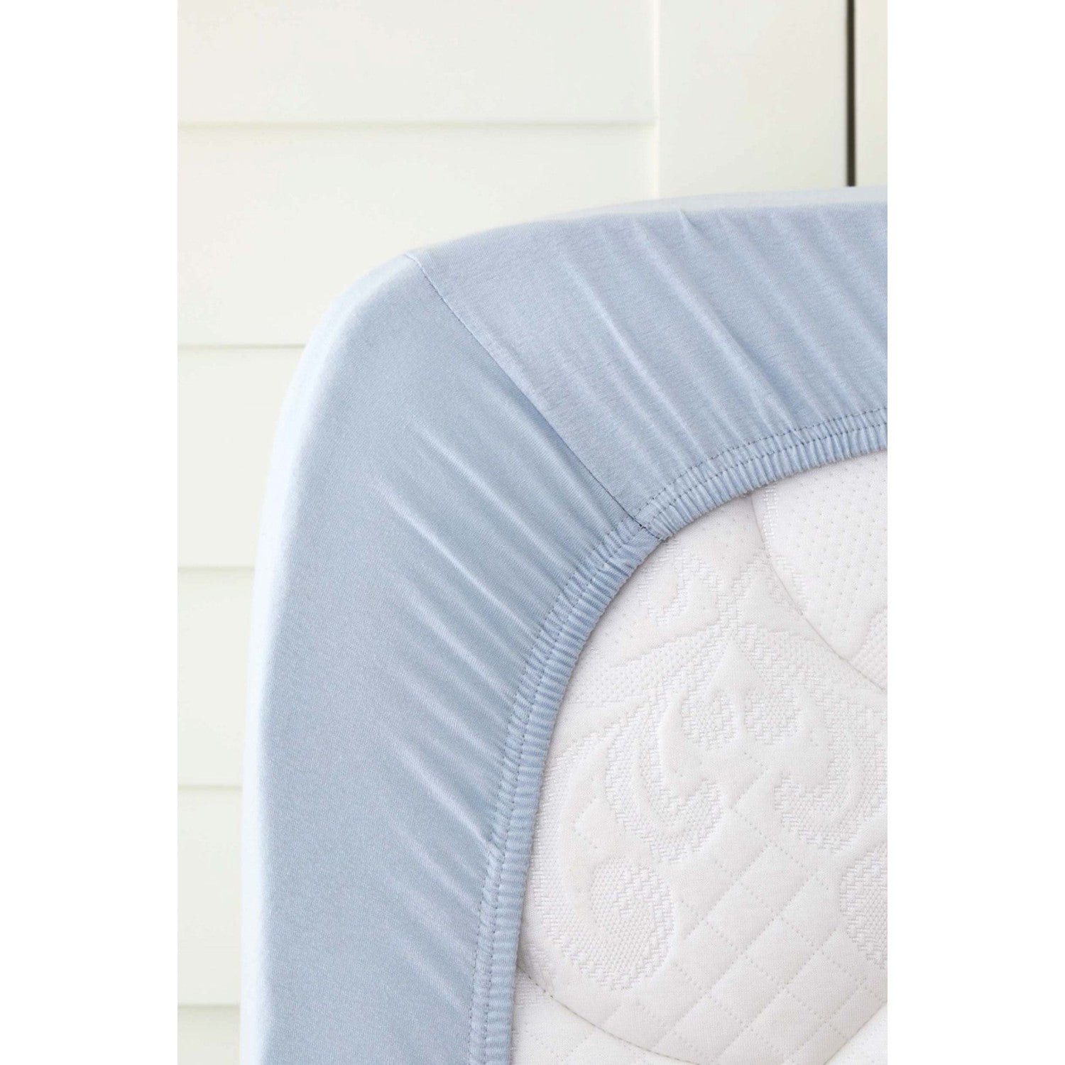 Karaca Home Cotton Double Fitted Sheet 160x200+30 Cm Blue - MALLTURK