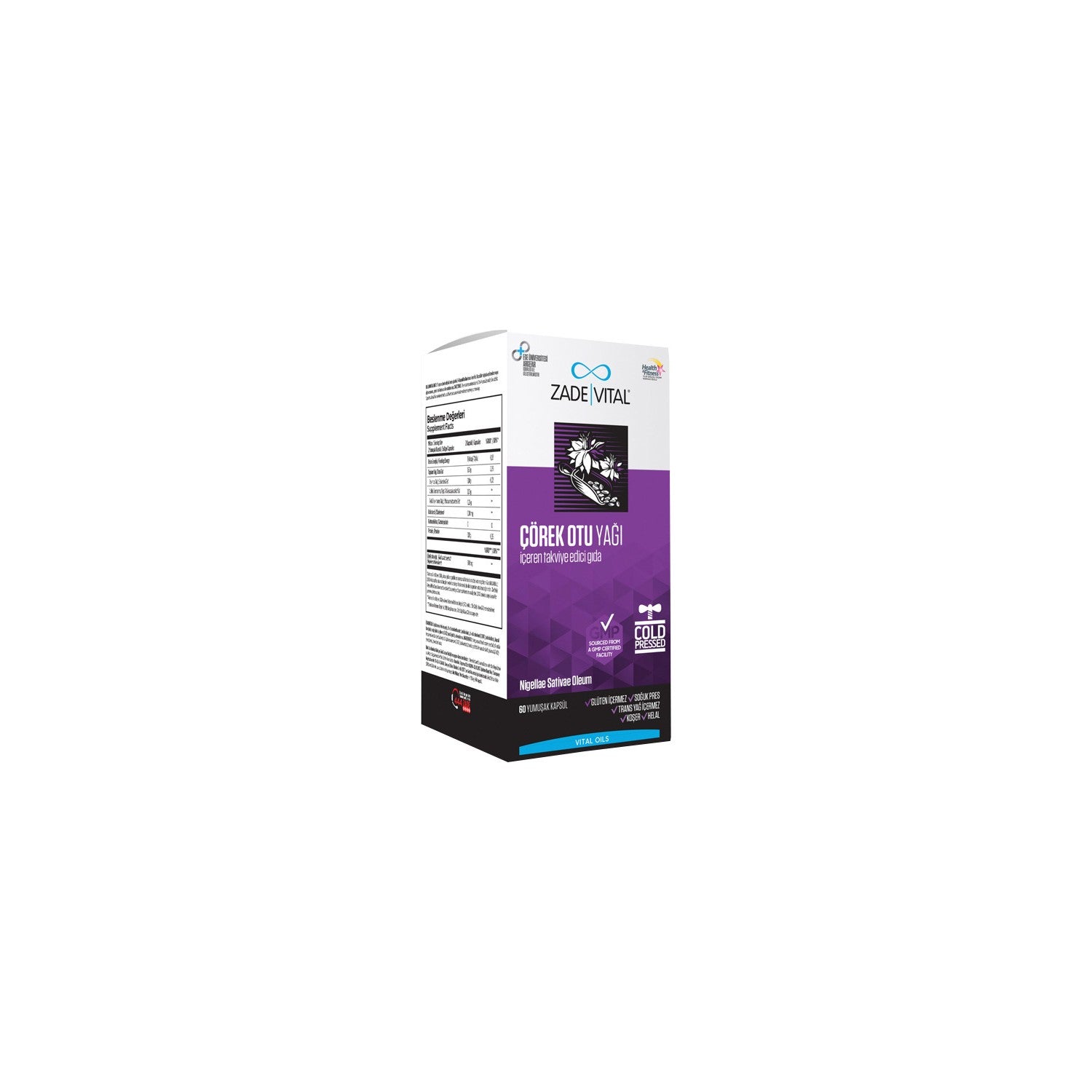 Zade Vital Black Seed Oil with Dietary Supplement 60 Capsule - MALLTURK