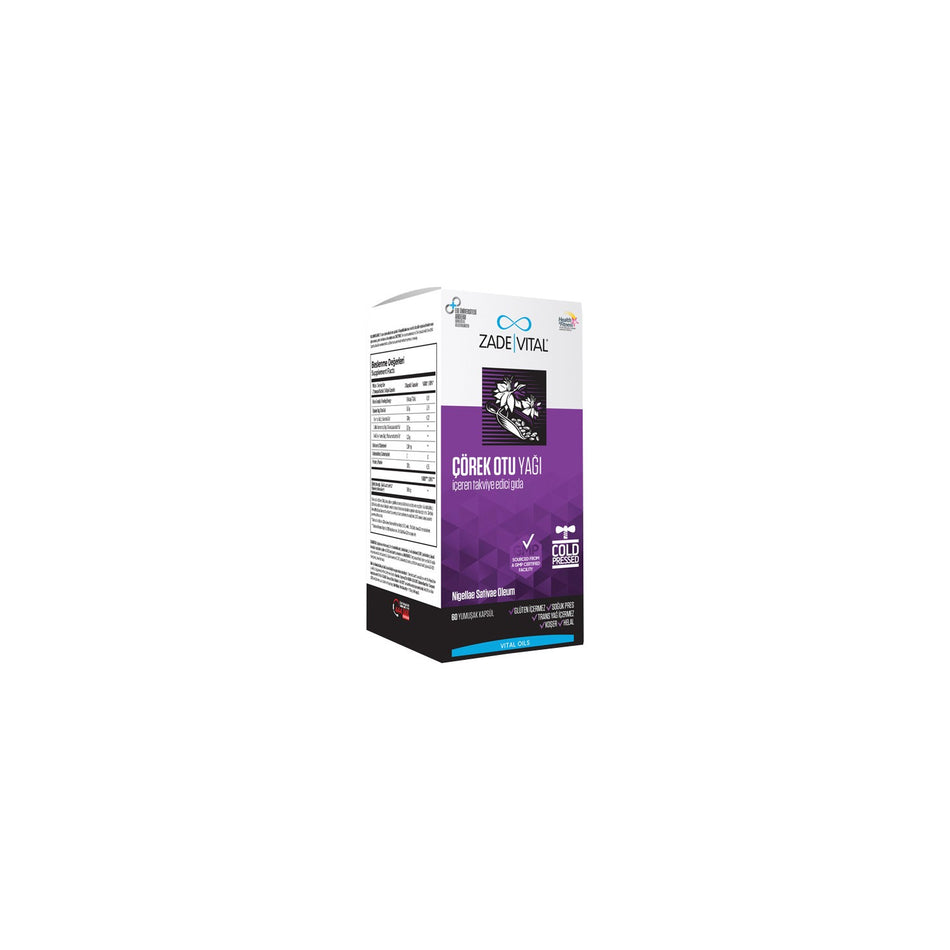 Zade Vital Black Seed Oil with Dietary Supplement 60 Capsule - MALLTURK