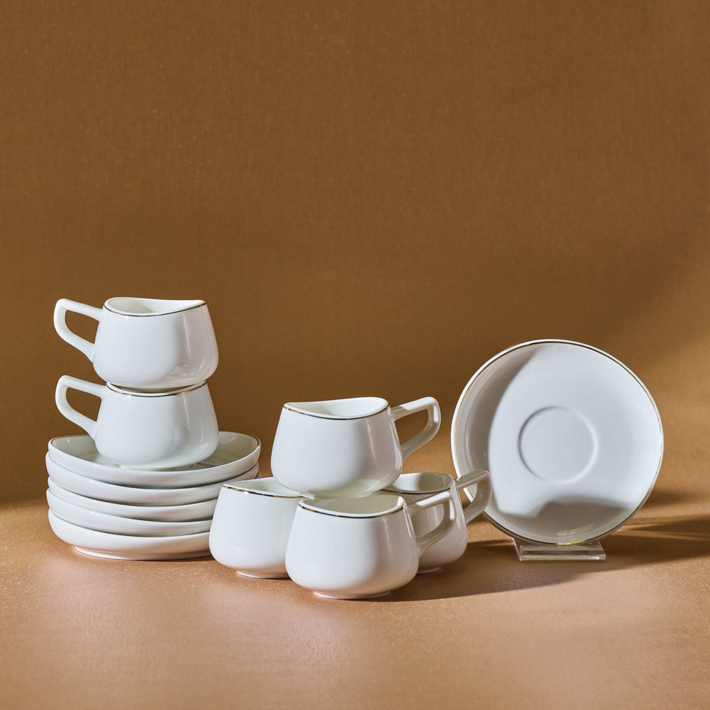 Karaca Hole Turkish Coffee Cup Set for 6, 80 ml