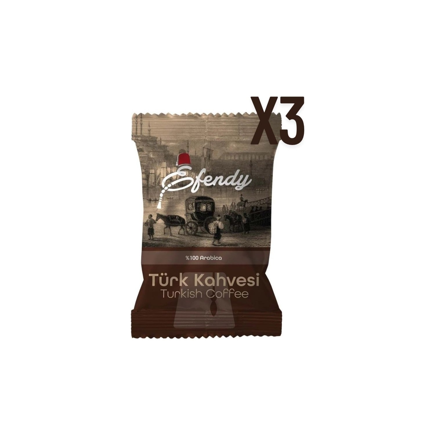 ShazelEfendy Medium Roast Turkish Coffee 100 gr x 3 Packs - MALLTURK