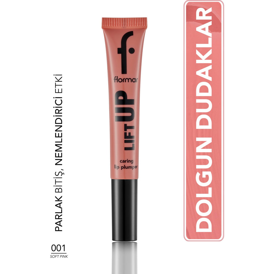 Flormar Lift Up Plumping & Hyaluronic Acid Lip Gloss (001 Soft Pink) 8682536098397 - MALLTURK