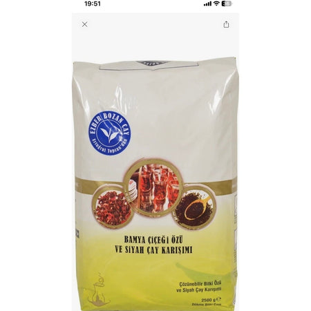 Ezber Bozan tea 2,5 kg black tea and Bamya Cicegi Ozlu Turkiye Menseli quality loose leaf tea - MALLTURK