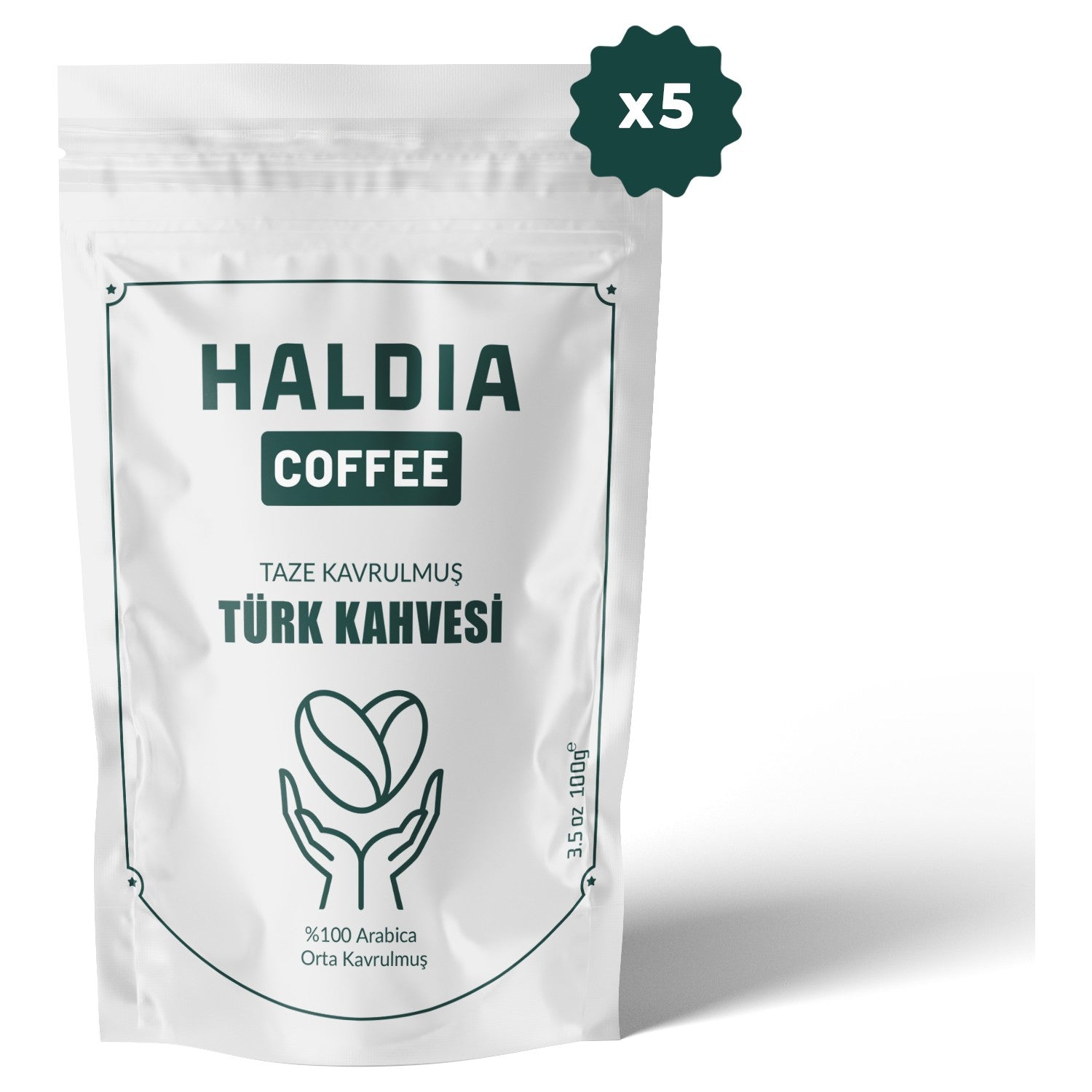 Haldia Coffee 5 x 100g Freshly Roasted Turkish Coffee Special Offer Pack - MALLTURK
