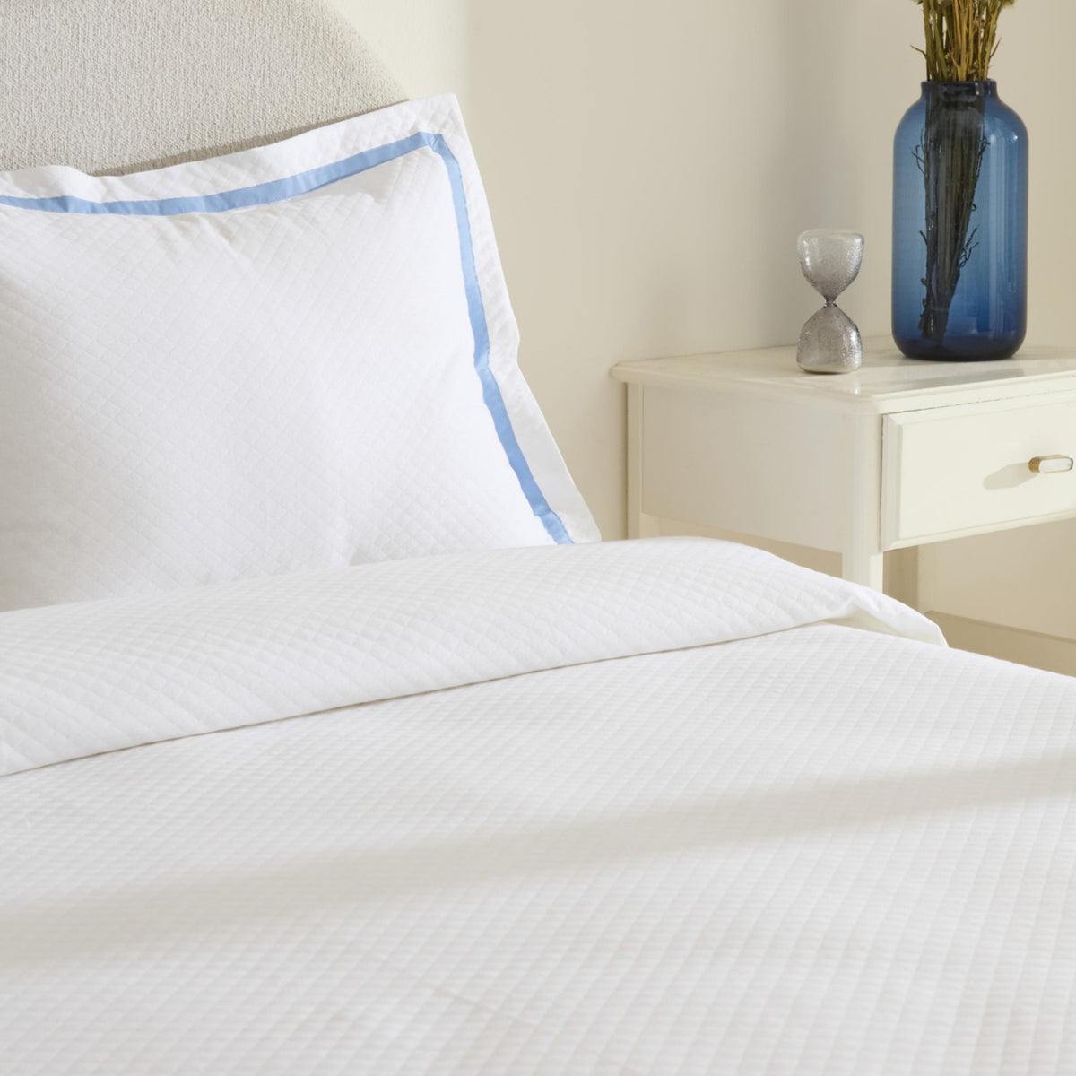 Karaca Home Doris 100% Cotton Double Bedspread Set, Blue - MALLTURK