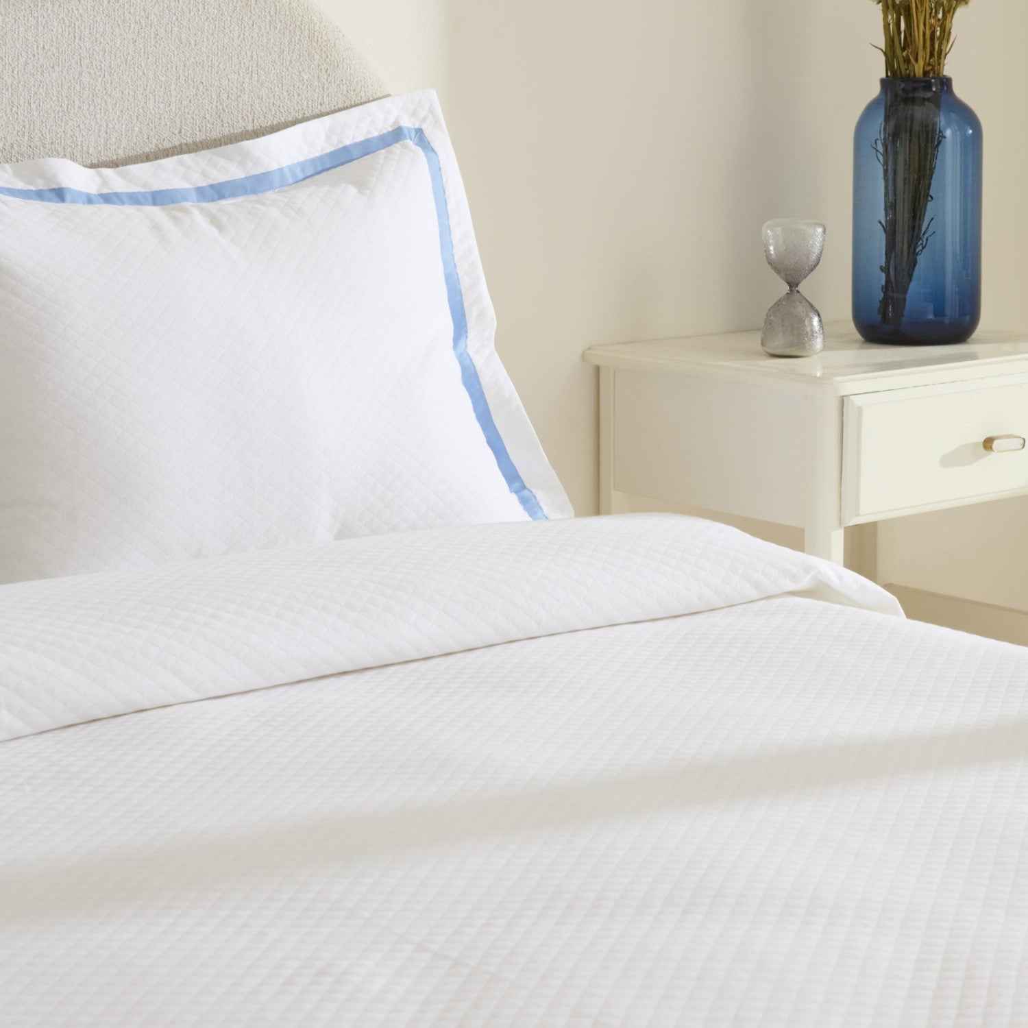Karaca Home Doris 100% Cotton Double Bedspread Set, Blue - MALLTURK