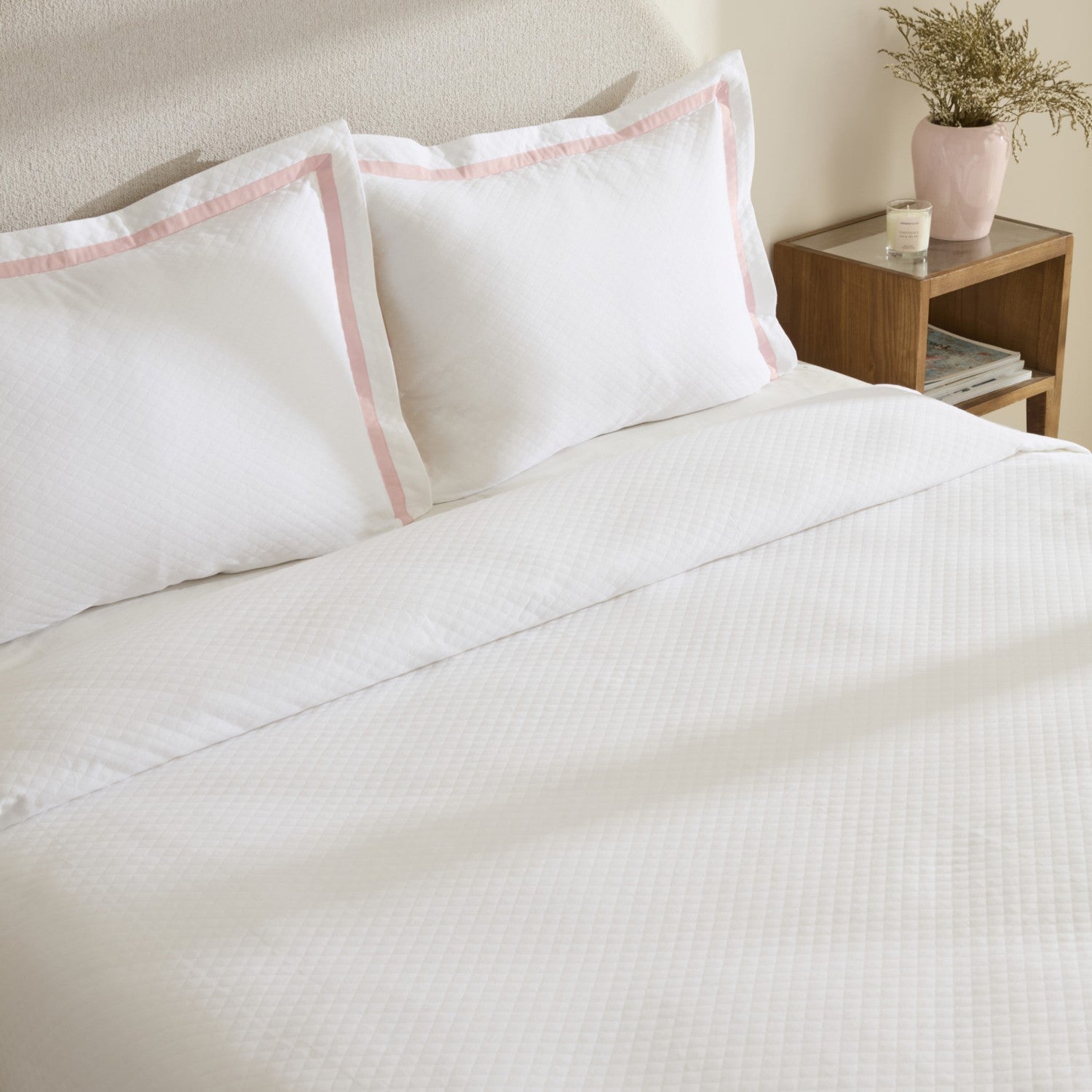 Karaca Home Doris 100% Cotton Double Bedspread Set Powder Pink - MALLTURK