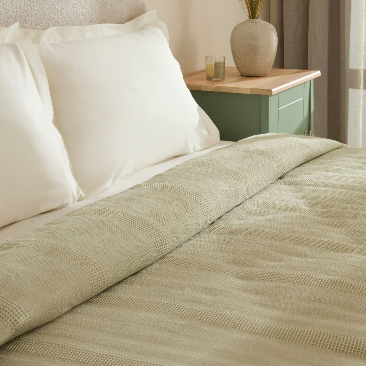 Karaca Home Layna Ecocell Double Single Quilted Blanket Green - MALLTURK