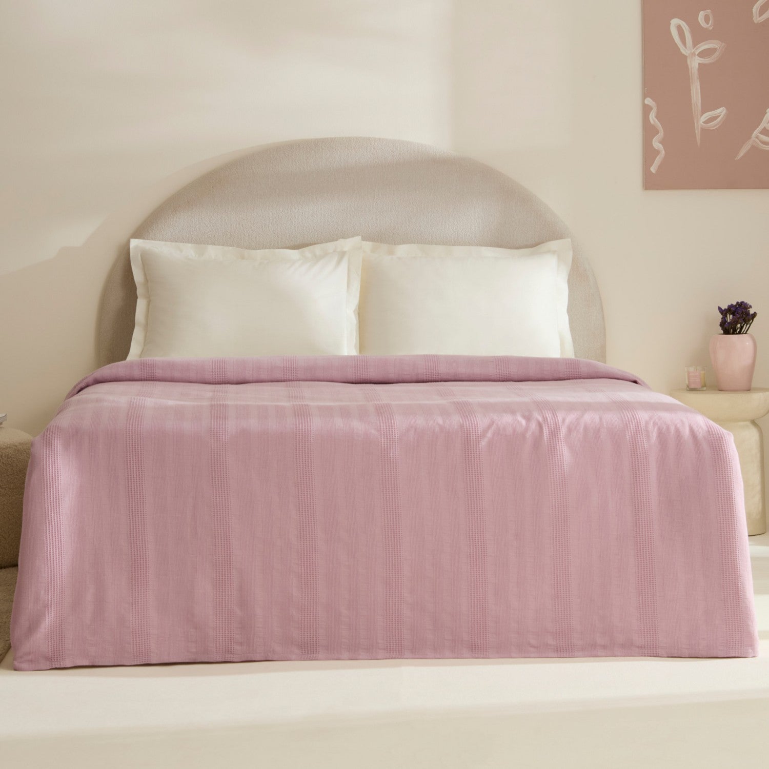 Karaca Home Layna Ecocell Double Single Quilted Blanket, Plum - MALLTURK