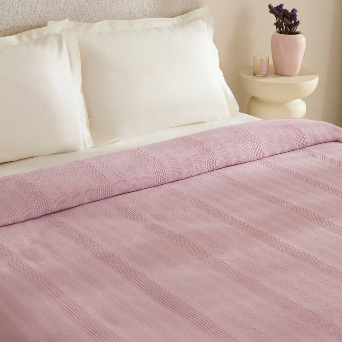 Karaca Home Layna Ecocell Double Single Quilted Blanket, Plum - MALLTURK