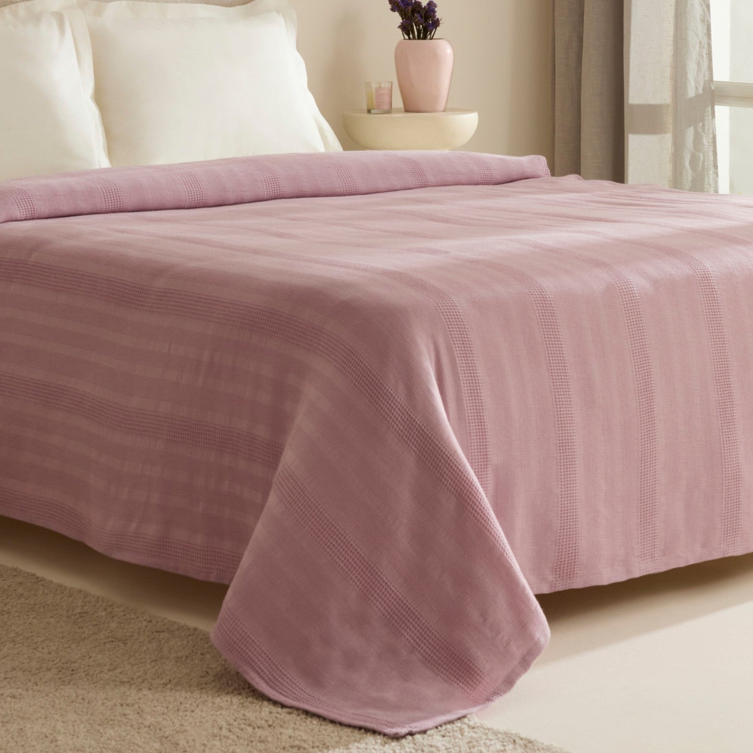 Karaca Home Layna Ecocell Single Quilted Blanket, Plum - MALLTURK