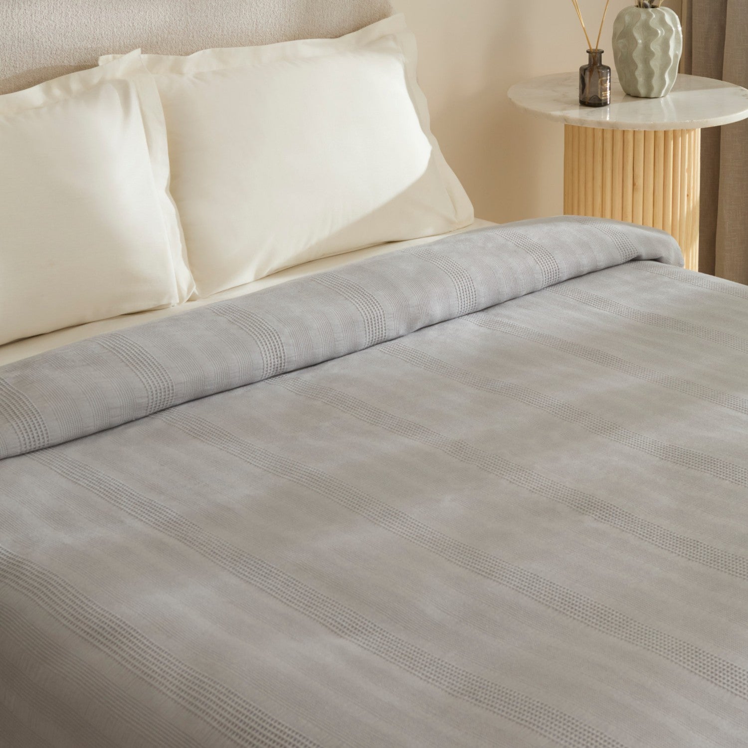 Karaca Home Layna Ecocell Double Single Quilted Blanket Grey - MALLTURK