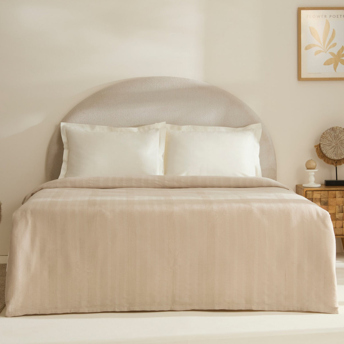 Karaca Home Layna Ecocell Double Single Quilted Blanket Beige - MALLTURK