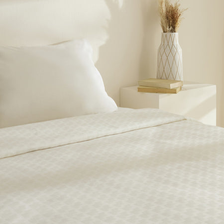 Karaca Home Sarra Britli Bamboo Double Bed Quilted Bedding Set, Ecru - MALLTURK