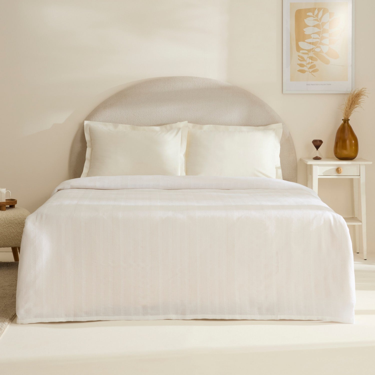 Karaca Home Layna Ecocell Double Single Quilted Blanket White - MALLTURK