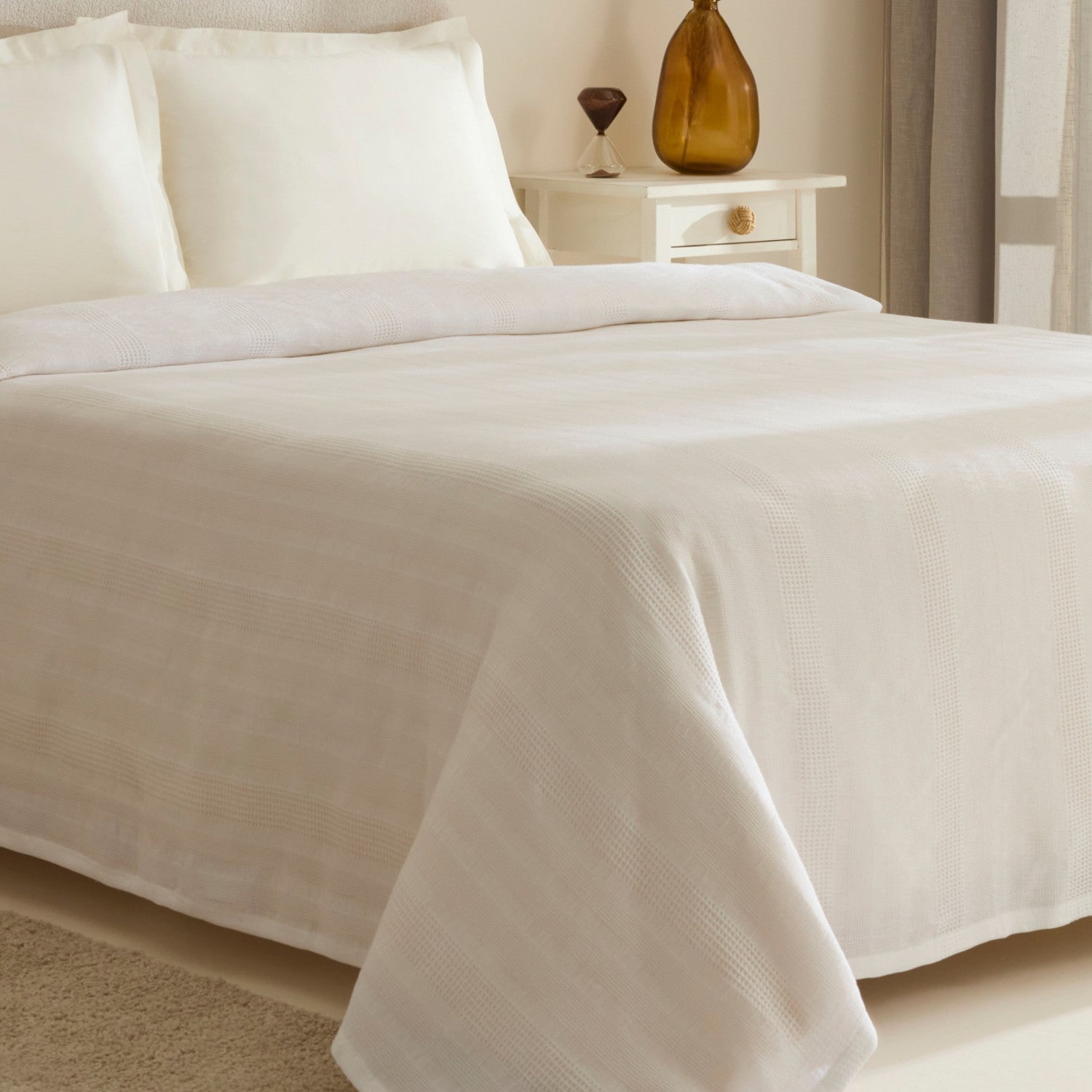 Karaca Home Layna Ecocell Double Single Quilted Blanket White - MALLTURK