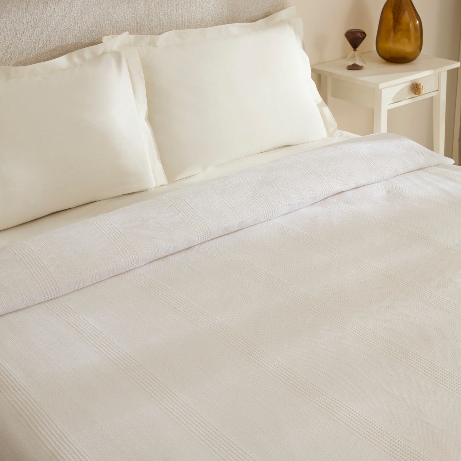 Karaca Home Layna Ecocell Double Single Quilted Blanket White - MALLTURK