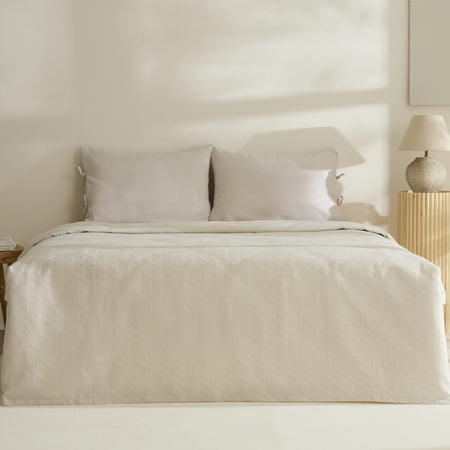 Karaca Home Sarra Britli Bamboo Single Duvet Cover Set Stone - MALLTURK