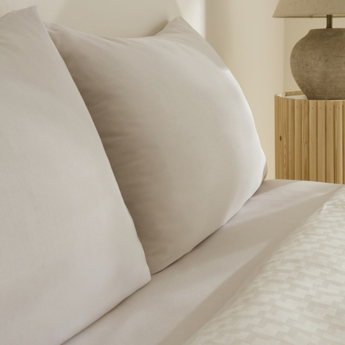 Karaca Home Sarra Britli Bamboo Single Duvet Cover Set Stone - MALLTURK