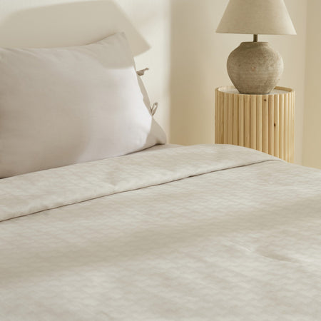 Karaca Home Sarra Britli Bamboo Single Duvet Cover Set Stone - MALLTURK