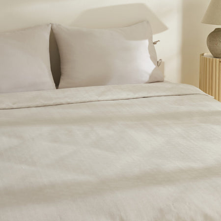 Karaca Home Sarra Britli Bamboo Single Duvet Cover Set Stone - MALLTURK