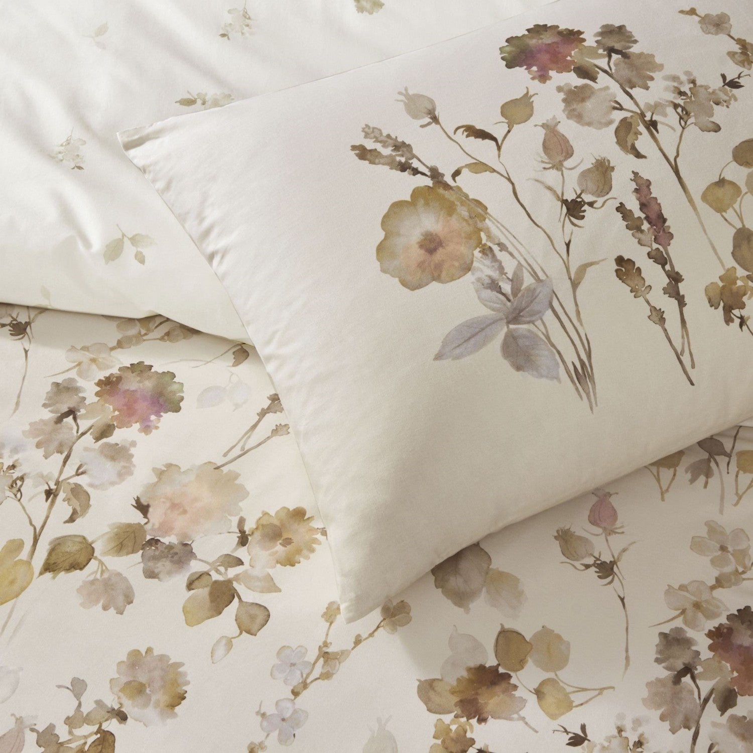 Tac Nina Ranforce Single Duvet Cover Set Beige - MALLTURK