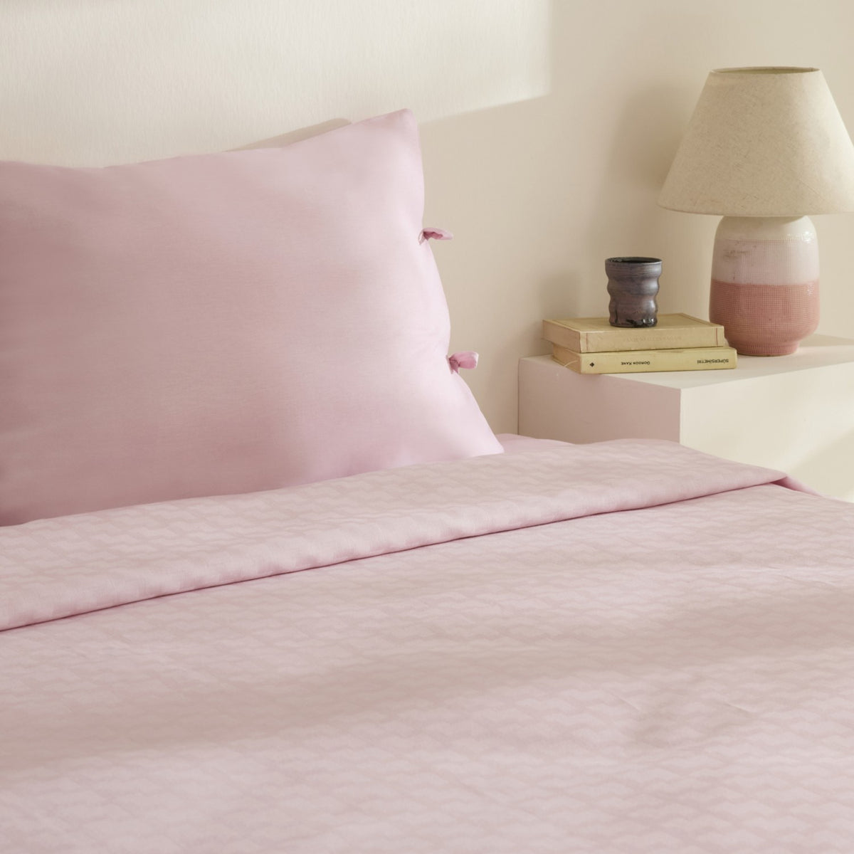 Karaca Home Sarra Britli Bamboo Double Bed Quilted Bedding Set Powder Pink - MALLTURK