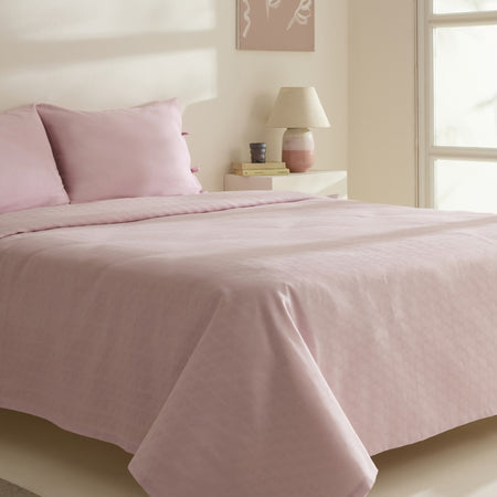 Karaca Home Sarra Britli Bamboo Double Bed Quilted Bedding Set Powder Pink - MALLTURK
