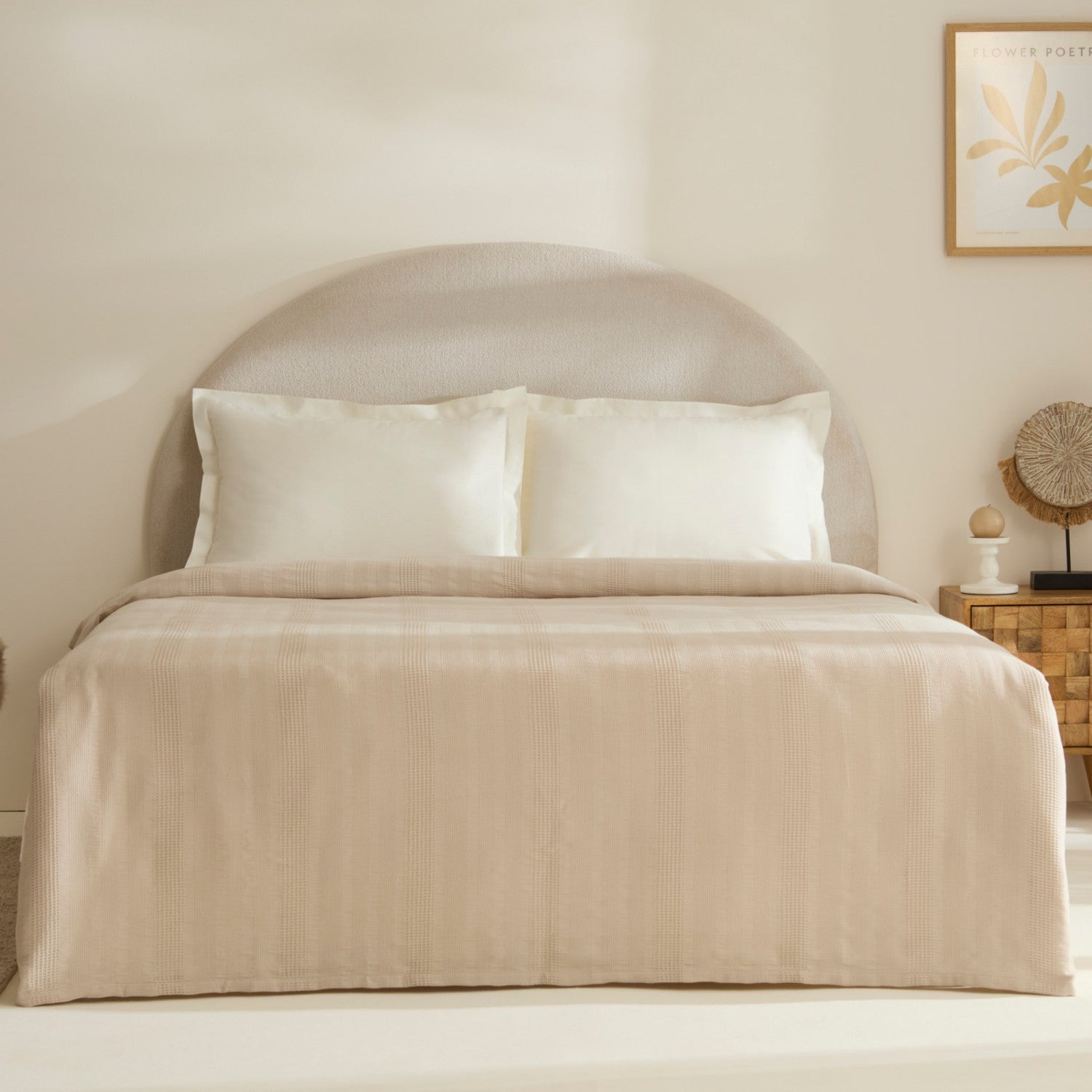Karaca Home Layna Ecocell Single Quilted Blanket, Beige - MALLTURK