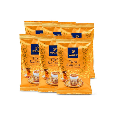 Tchibo Turkish Coffee 100 gr - 6-Pack Set (600 gr total) intense Aroma with Arabica Flavor - MALLTURK