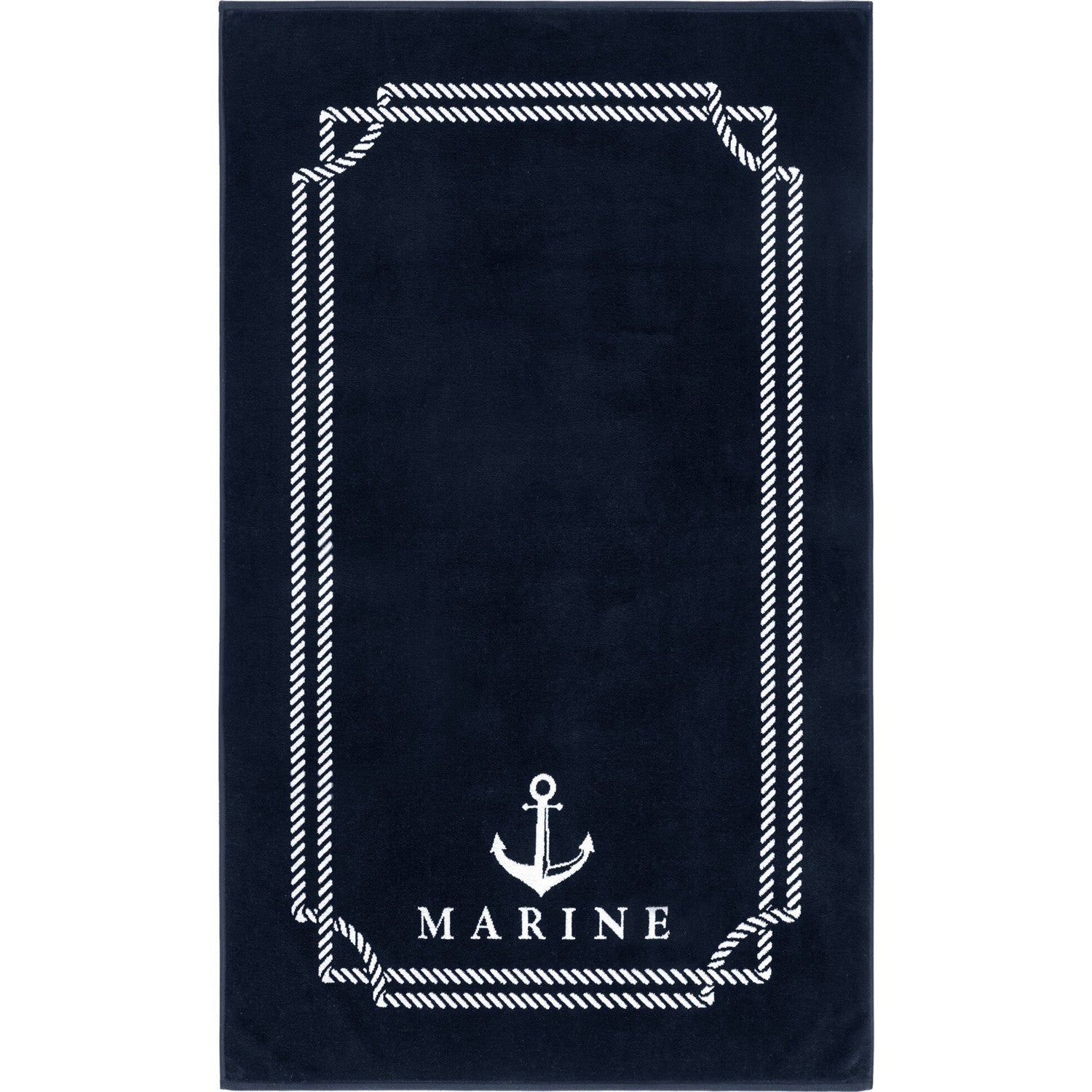 Ozdilek Sun Maritime Line Beach Towel 90x150 cm Navy Blue - MALLTURK