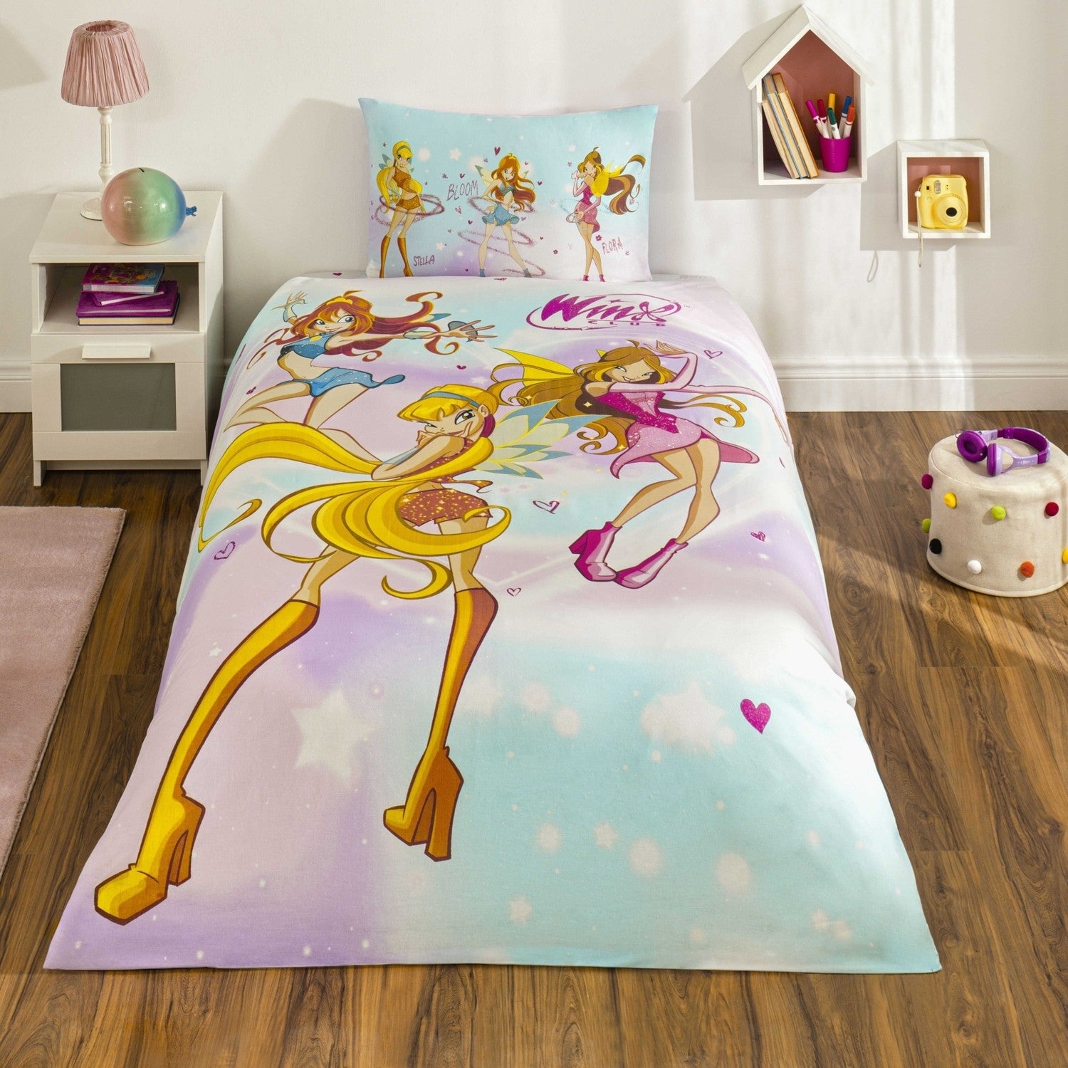 Tac Lisansli Winx Magic Single Cotton Duvet Cover Set - MALLTURK