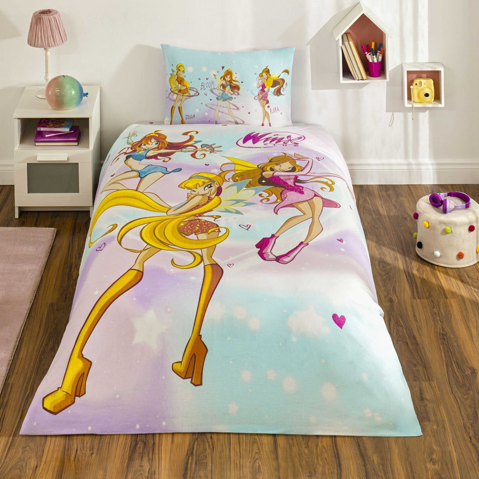 Tac Lisansli Winx Magic Single Cotton Duvet Cover Set - MALLTURK