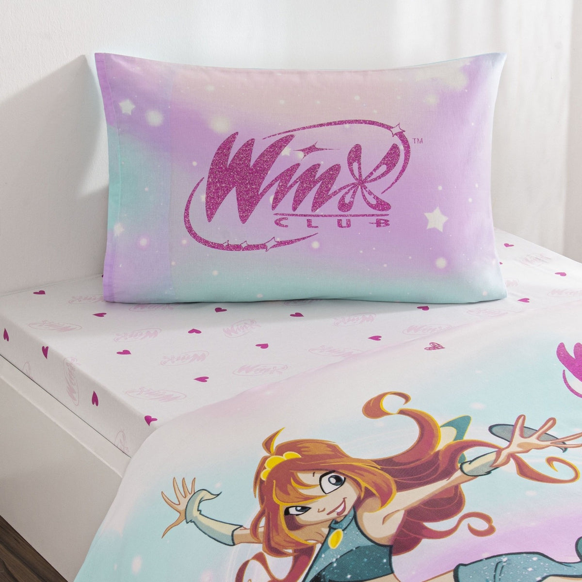 Tac Lisansli Winx Magic Single Cotton Duvet Cover Set - MALLTURK