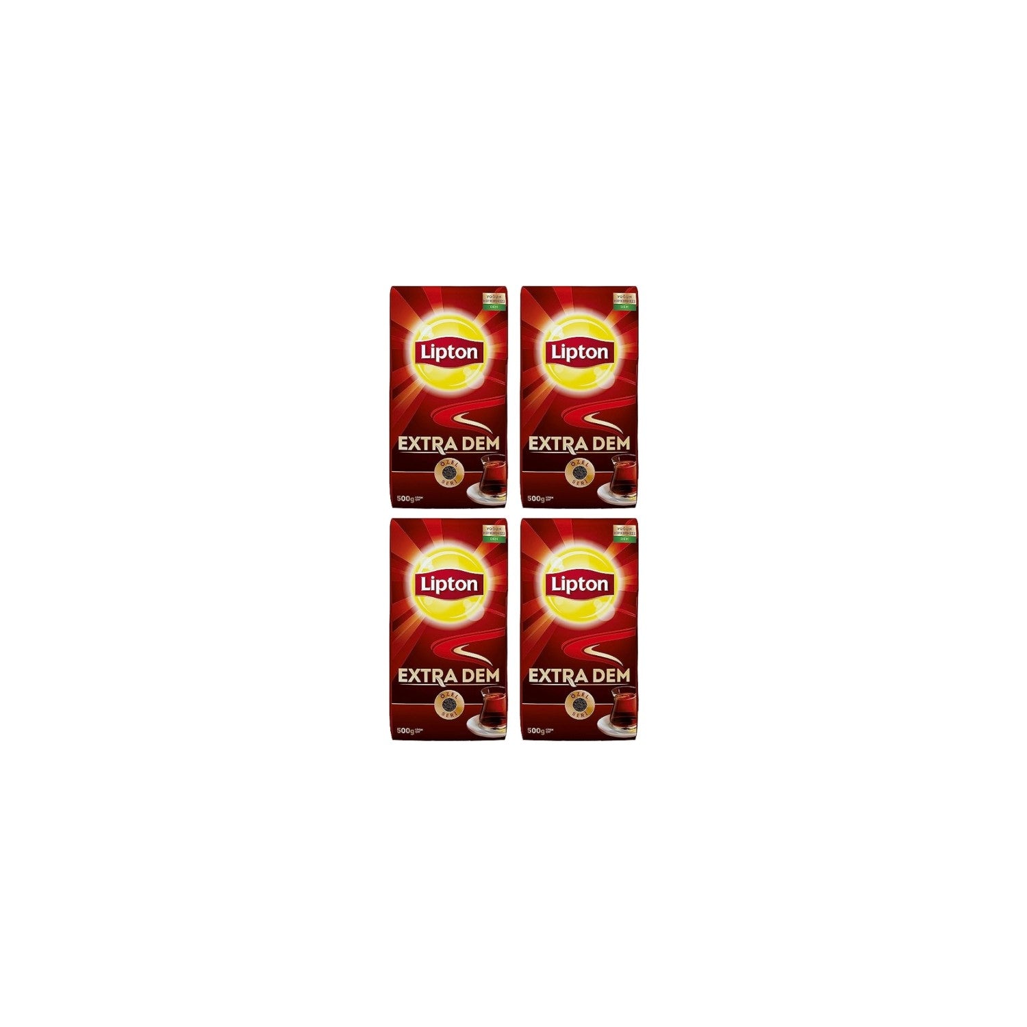 Lipton 500 g x 4 Extra Dem loose leaf tea intense aroma with Taze and Dengeli flavor Sunar - MALLTURK