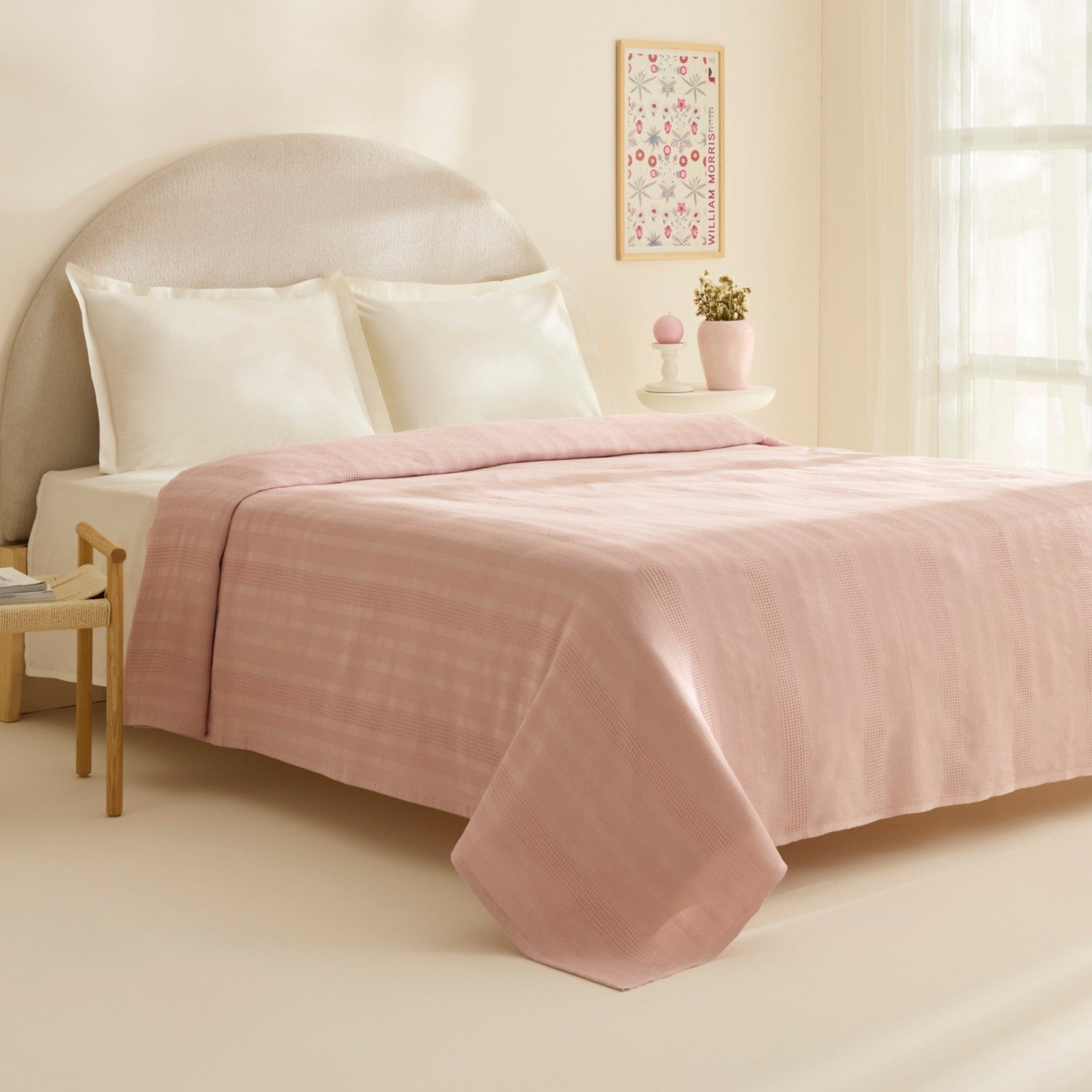 Karaca Home Layna Ecocell Double Single Quilted Blanket Powder Pink - MALLTURK