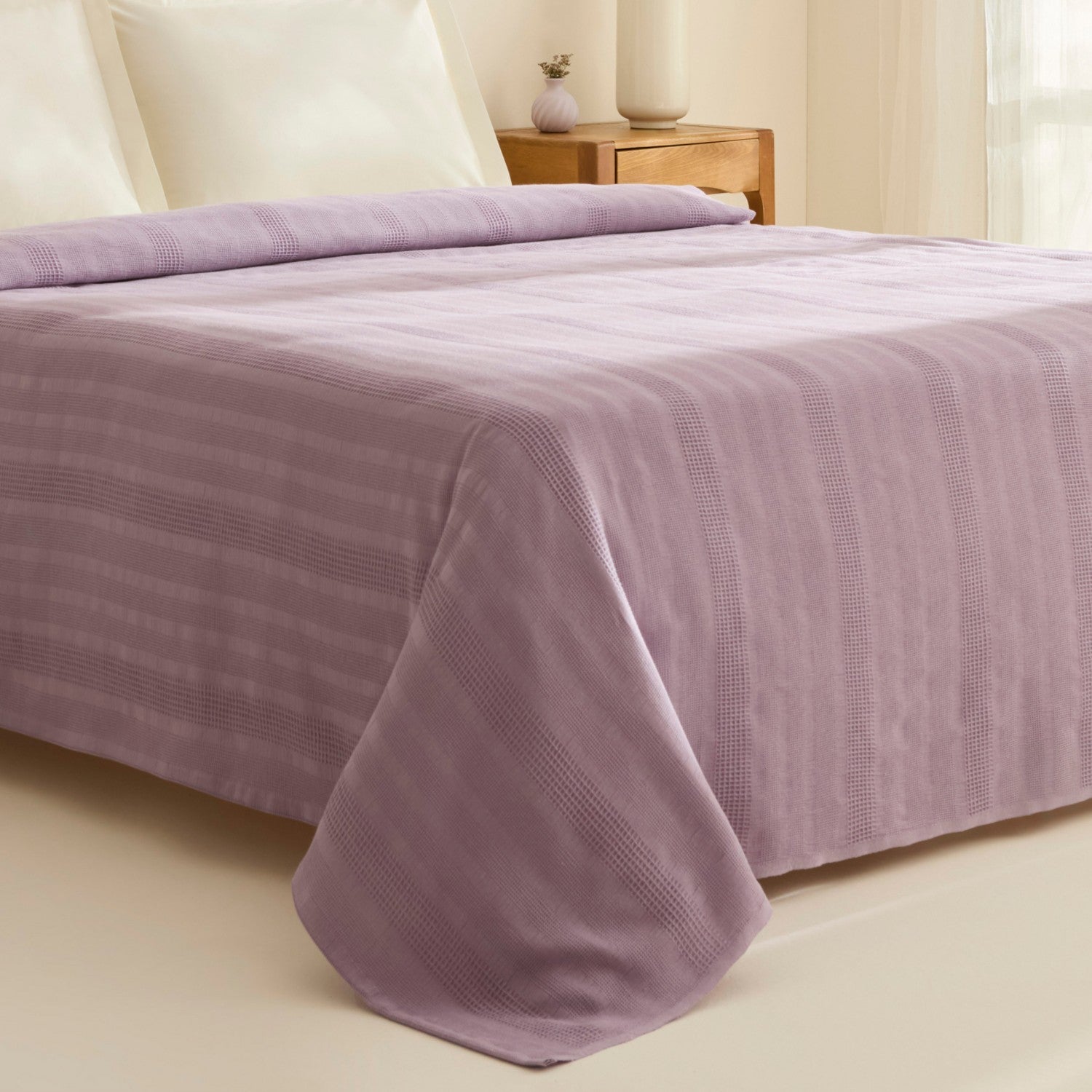 Karaca Home Layna Ecocell Double Single Quilted Blanket Lilac - MALLTURK
