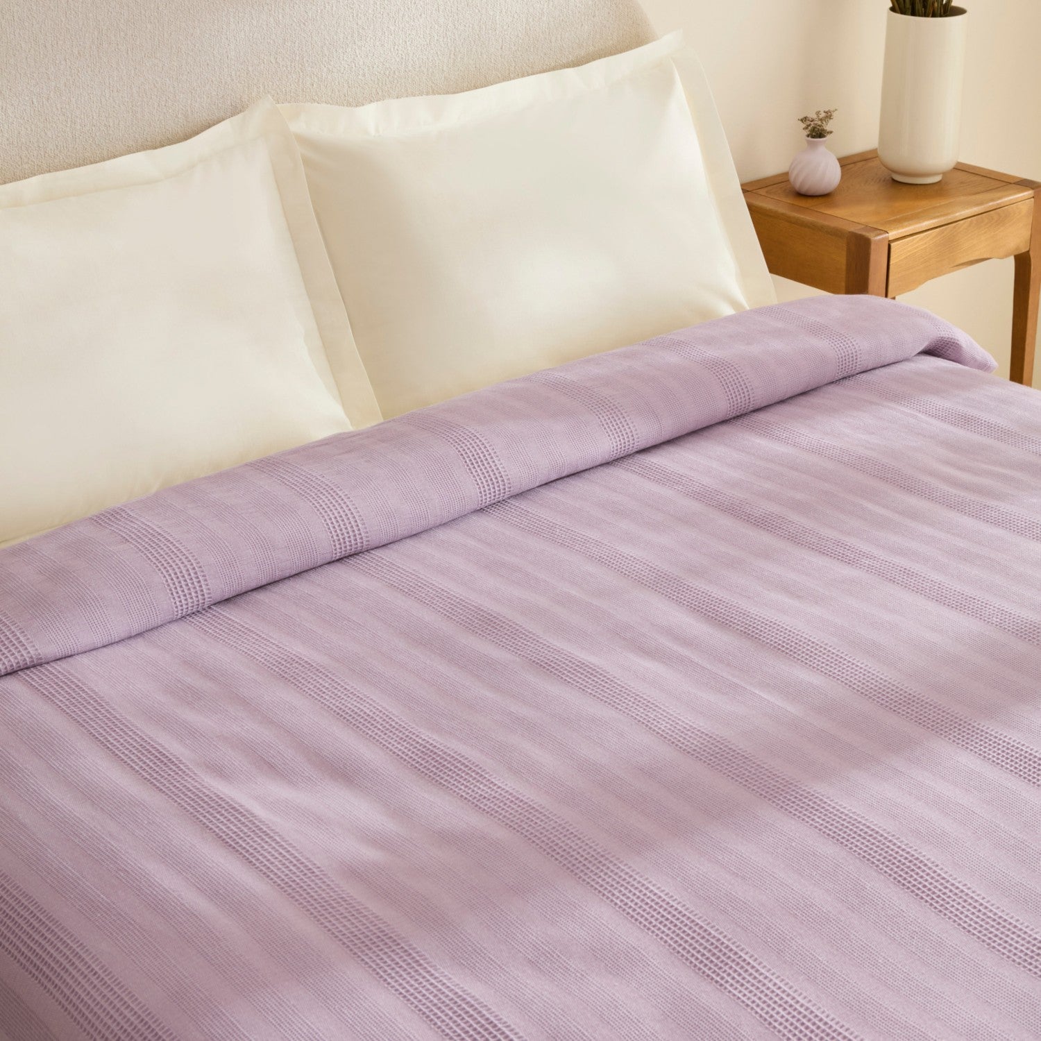 Karaca Home Layna Ecocell Double Single Quilted Blanket Lilac - MALLTURK