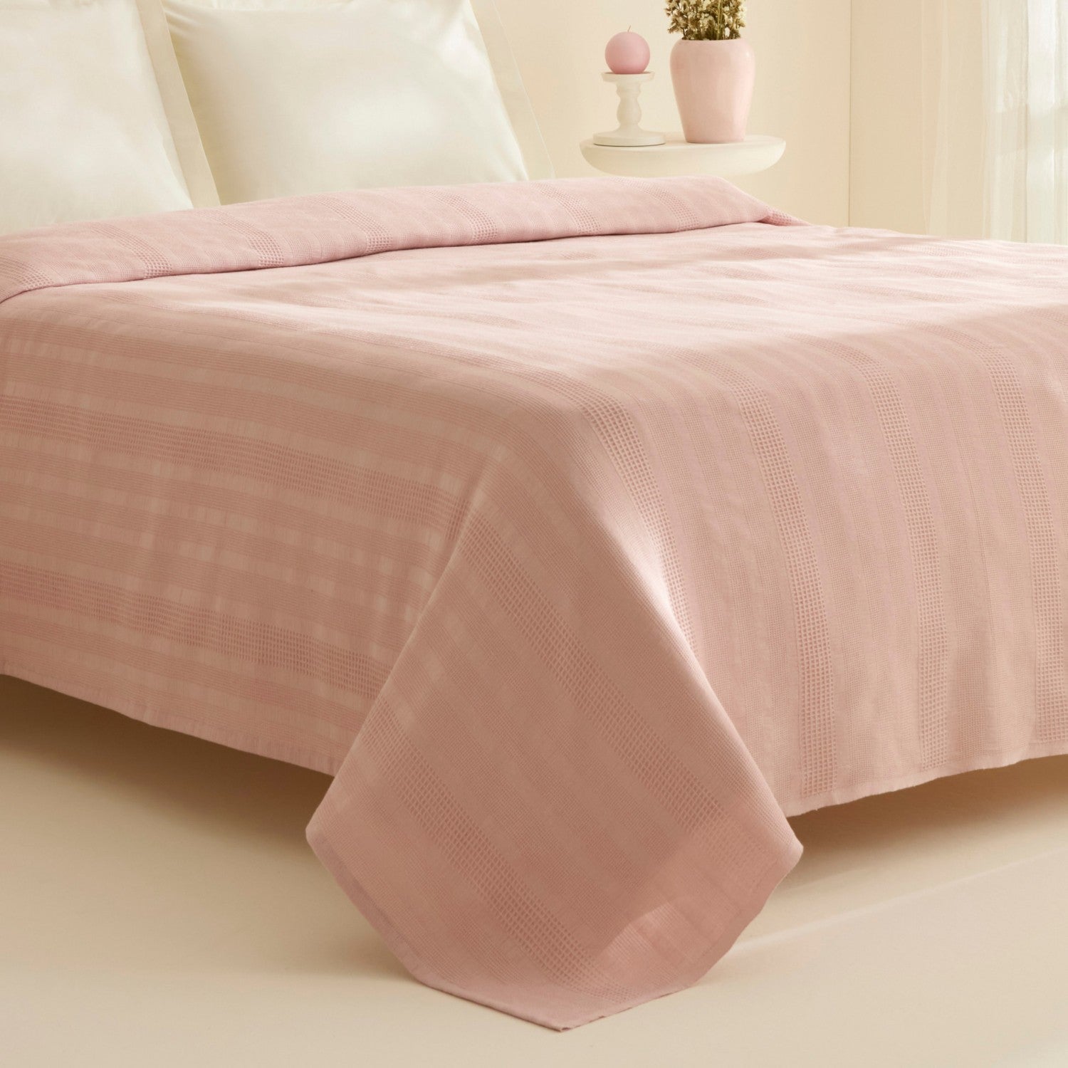 Karaca Home Layna Ecocell Single Quilted Blanket, Powder Pink - MALLTURK