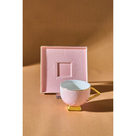 Karaca Art Deco 2-Piece Porcelain Turkish Coffee Cup Set 80 ml - MALLTURK